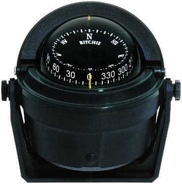 B-81 Ritchie Navigation Voyager Compass 3-Inch Dial with Bracket Mount (Black)