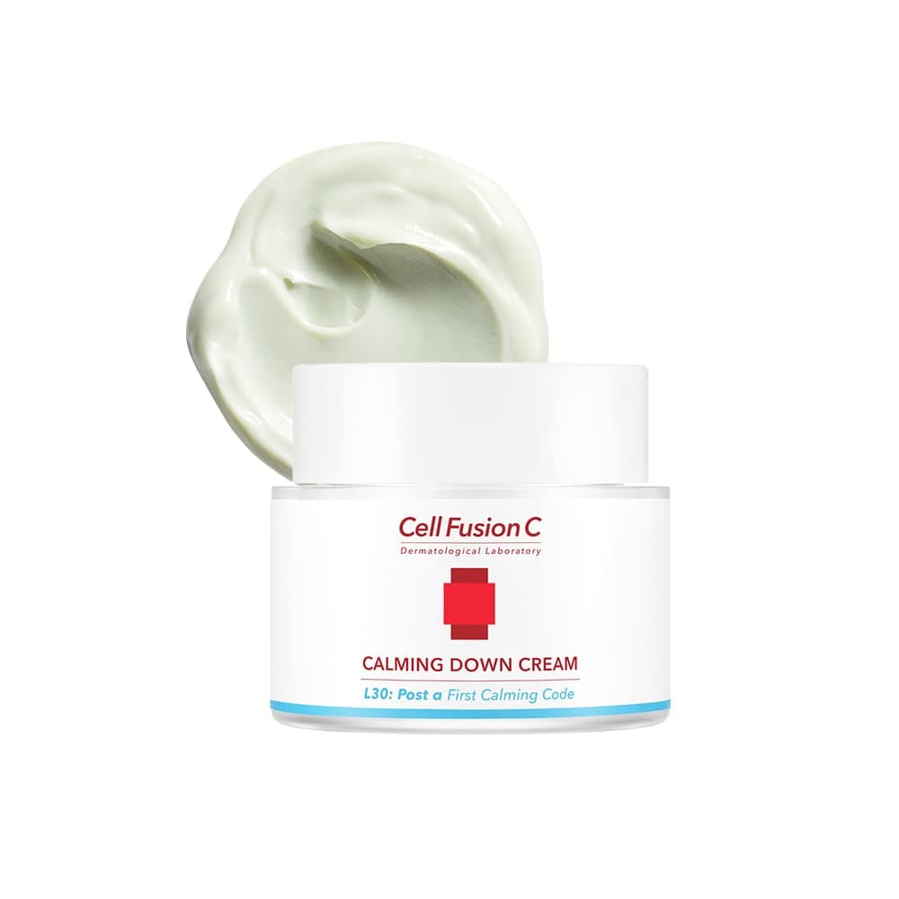 Cell Fusion C Post Alpha Calming Down Cream 1.69oz | Clear Skin Moisturizer, Acne Treatment