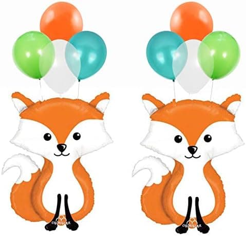 Balloon World Woodland Fox Critter Woodland Baby Shower Decorations Woodland Party Supplies