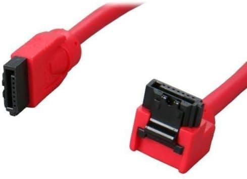 OKGEAR Red SATA 3.0/6Gbit/s Premium Cable 12" Straight to Right Angle
