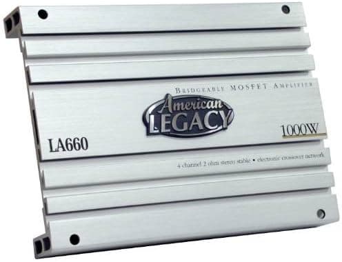 Legacy LA660 4 Channel 1000 Watt Bridgeable Mosfet Amplifier (Discontinued by Manufacturer)