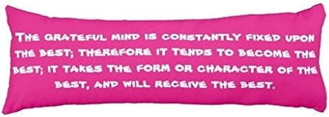 Eongo Modern Cushion Cover for Bed Law of Attraction Hot Pink Yin Yang Body Pillow Case 20x54 Inch Cotton Pillow Sham for Bed
