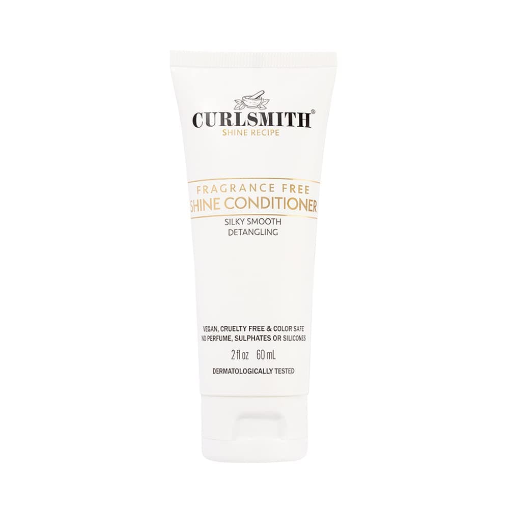 CURLSMITH - Shine Conditioner, Gentle and Moisturising, Sensitive, Fragrance Free for All Curl and Hair Types, Vegan (2 fl oz)