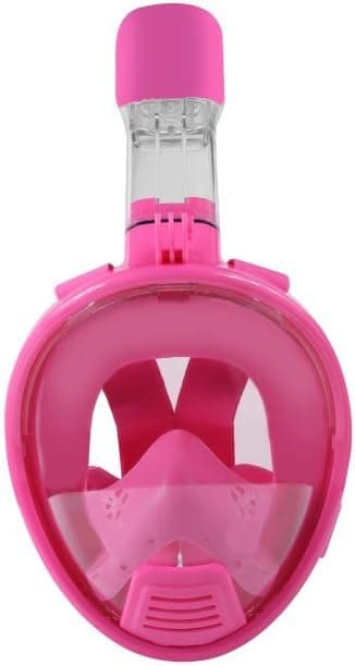 Togather Children Seaview 180° Anti-fog Snorkeling Scuba Action Camera Dry Full Face Diving Mask (Pink)