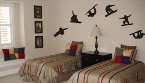 The Custom Vinyl Shop 6 Snowboarders - Boy Wall Stickers Art Decals Decor