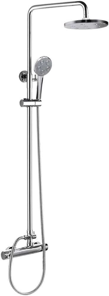 Bathroom Rainfall Shower System with 9-inch Rain Shower and Handheld,Stainless Steel Exposed Shower Fixtures,Chrome Finish,Kaphome