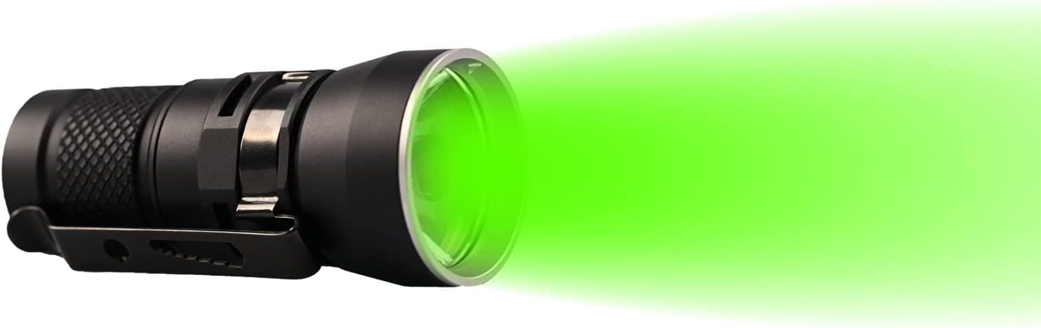 ACEBEAM E10 Green Hunting Light 738 Yard Long Rang Throw 1050 High Lumens Green Light Small Rechargeable Flashlight for Hog Coyote and Varmint Night Hunting