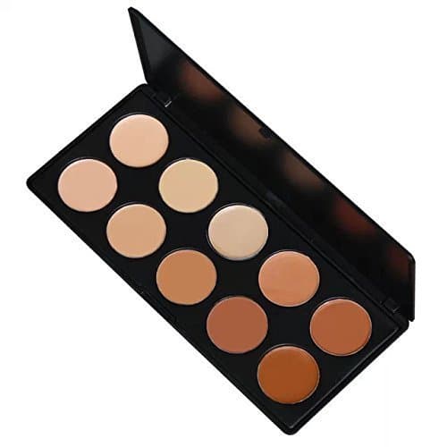 Amazing2015 Pro Mixed 10 Color Cream Concealer Palette Foundation Makeup Set Cover Speckled Freckle Face Contouring Kit