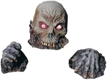 Rubie's Haunted Yard Skull on Jaw with 2 Hands, Multicolor