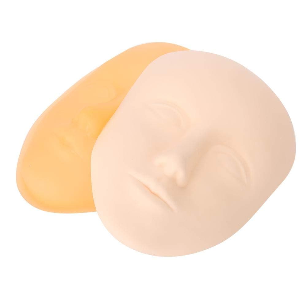 3D Tattoo Practice Skin, Silicone Permanent Makeup Microblading Training Fake Skin for Eyebrow Lip Head False Lashes Eyelash Extensions Tattoo Practice Skin and Mannequin Head (#03)