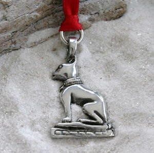 Trilogy Jewelry Pewter Cat Egyptian Goddess Bast Christmas Ornament Holiday Decoration