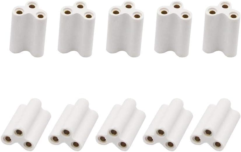 SinLoon T5 T8 LED Lamp Connector Double End 3Pin Fmeale Adapter,Daylight LED Integrated Tube Iinkable Cords for LED Tube Lamp Holder Socket Fittings with Cables (3Pin 22.5mm 10pcs)