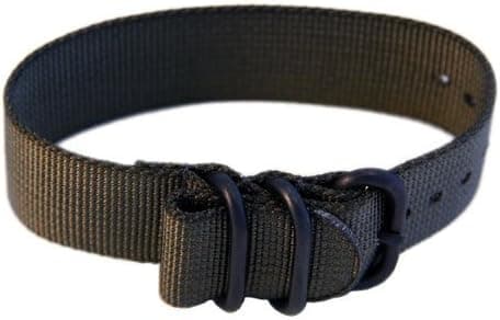 22mm Nylon Watch Band, Tactical Grade Strap, ACU Gray (Grey), Non-Glare PVD Hardware