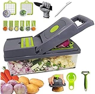 Vegetable Chopper with Mandolins Slicer - Food & Veggie Cutter, Dicer for Multifunctional Food Chopper Onions Chopper, Potato & fruits