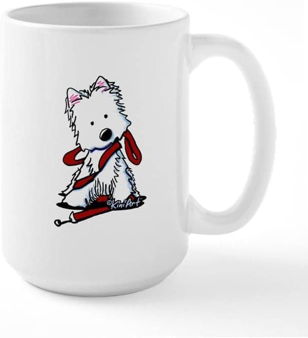 CafePress LET's GO! Westie Large Mug Ceramic Coffee Mug, Tea Cup 15 oz