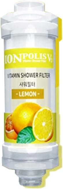 IONPOLIS External Vitamin Shower Filter for Showerhead Faucet, Remove Rust Chlorine Vitamin Water Purification Filter - Lemon Scent