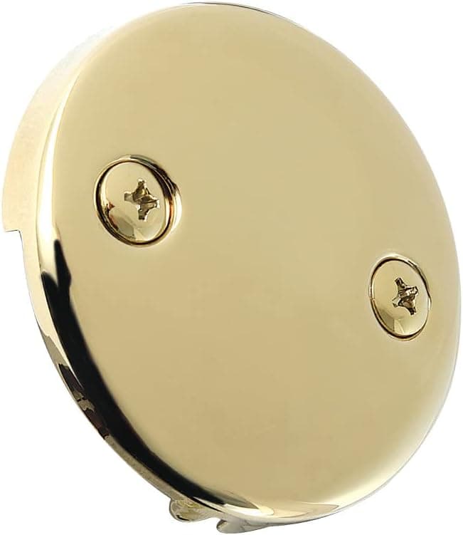 Kingston Brass DTT102 Made to Match Bathtub Overflow Plate, Polished Brass 3.19 x 3.19 x 2.31