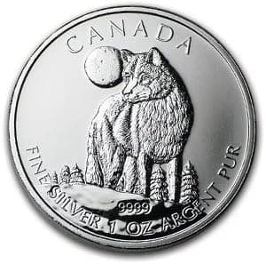 LESS THAN PERFECT Uncirculated 2011 Canadian (1 oz) Silver Wolf