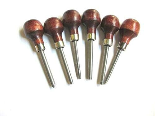 Woodcarving Tool Oval Round Eye Punches Palm Caricature 1/8", 3/16" 1/4" RAMELSON