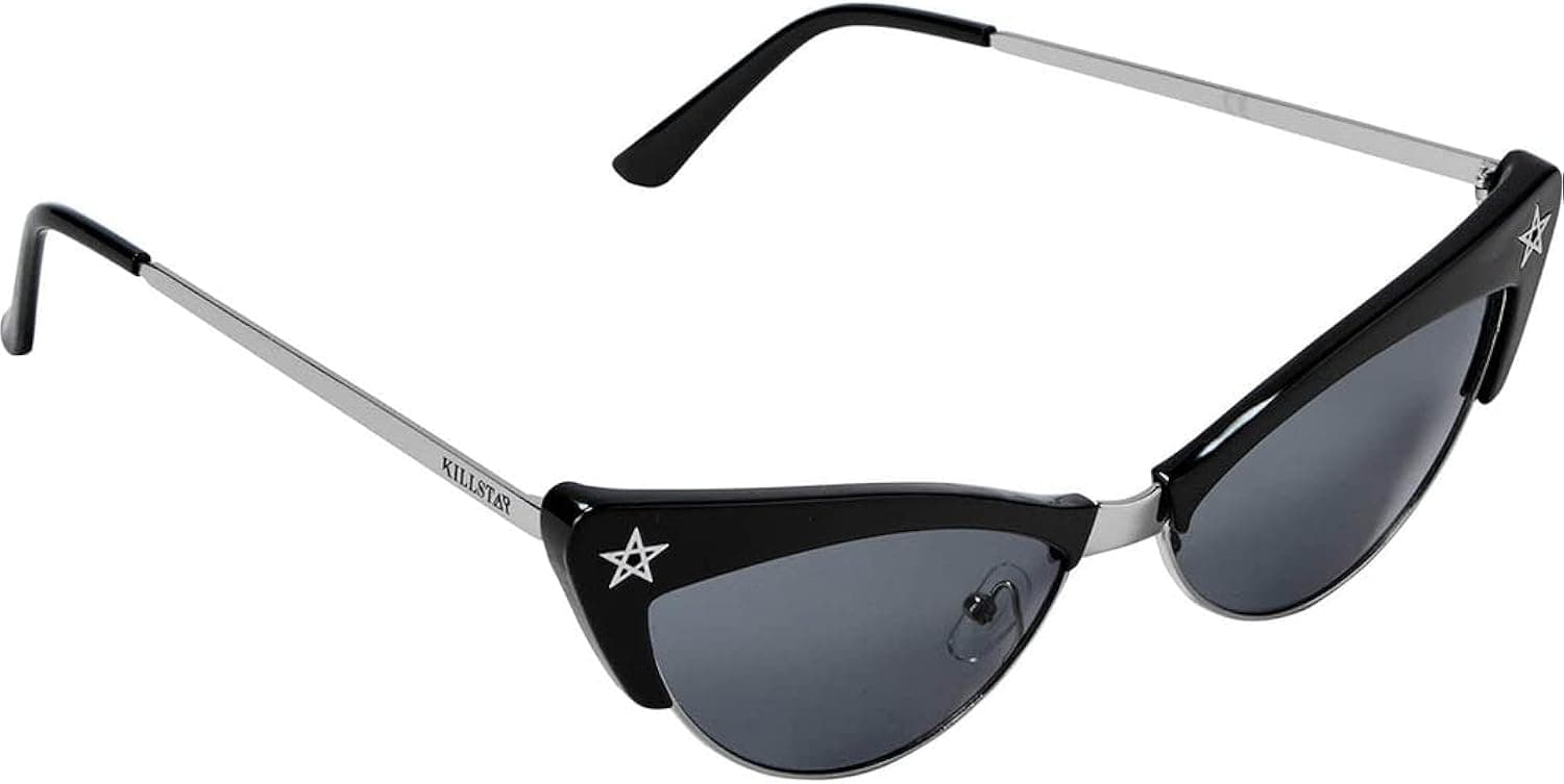 Killstar Drucilla Cat Eye Retro Pentagram Gothic Womens Sunglasses
