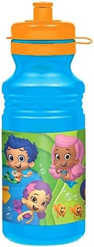 amscan Lovely Bubble Guppies 18 oz. Drink Bottle Birthday Party Favor & Prize Giveaway, Blue/Orange, 18 oz