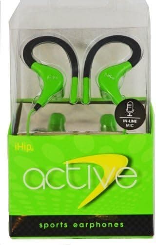 iHip Active Sports Earphones - Green & Black
