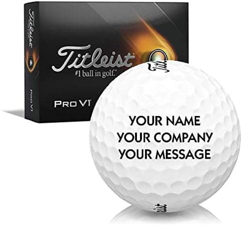 Titleist White 2021 Pro V1 Personalized Golf Balls