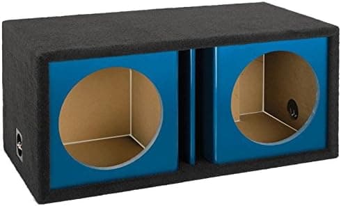 Bbox ZV12D-BLUE 12" Dual Vented Kandy Blue Subwoofer Enclosure Speaker Box