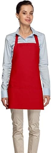 Daystar #200XX Criss Cross Three Pocket Bib Apron Made in USA 22 COLORS Sold by Paynter Enterprises LLC (Red)