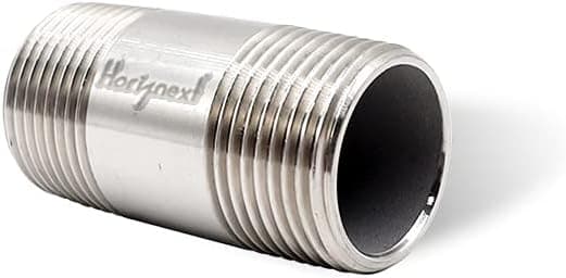 Horiznext Stainless Steel 304 Pipe Nipple npt 3/4 Male Threaded cast Fitting, 2 inches Length Tube Sleeve Extension Connector, Schedule 40 Conduit Hose Adapter
