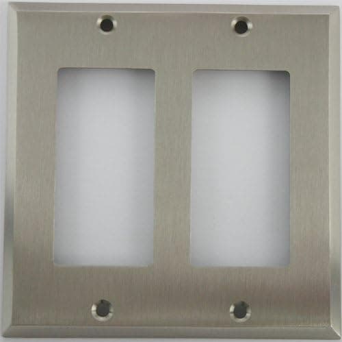 Satin Nickel 2 Gang GFI/Rocker Wall Plate
