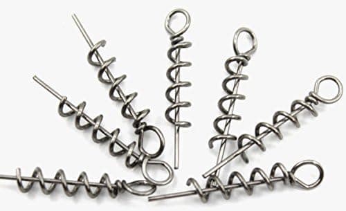 Soft Lure Spring Twist Lock Fishing Crank Hook Centering Pin for Soft Lures Bait Keeper Fishing Screw Lock Fixed Latch