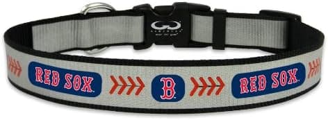 MLB Boston Red Sox Baseball Pet Collar, Large, Reflective