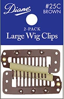 Diane D25c Wig Clip, Brown, Large