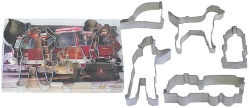 Fireman 5 Piece Tin Cookie Cutter Set L1851