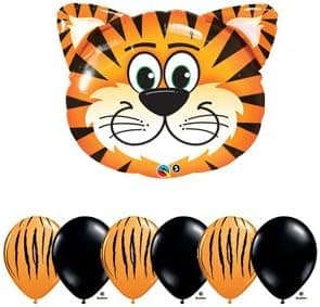 Tiger Orange Safari Jungle Zoo Animal Birthday Baby Shower Balloon Latex Set Kit
