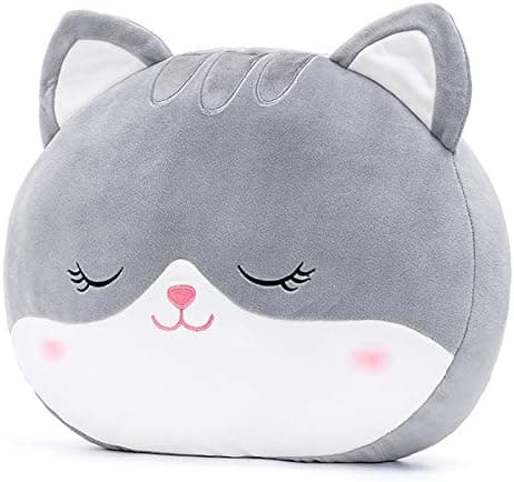 Lazada Kids Pillow Cat Plush Pillows Toy Soft Gift Baby Girl Gifts Gray 15 Inches