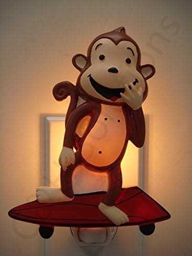 Cute Skateboard Monkey Decorative Night Lights, Night Lamp, Decorations Night Lights by C&H