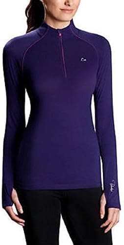 Paradox Performance Women's Merino Blend Zip-Up Long Sleeve Base Layer (Purple Astral, Large)