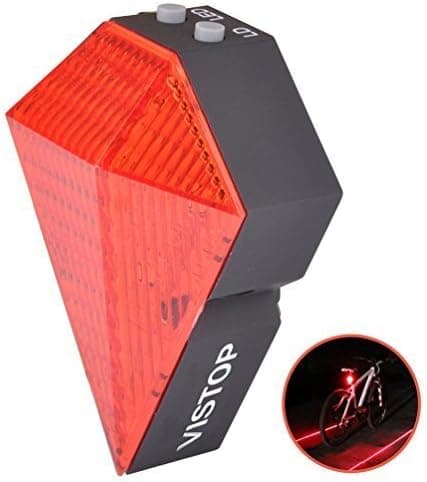 VISTOP BS-03 New Bicycle Cycling Laser Tail Light 8 LEDs and 2 Red Smart Laser - 3 Modes Mountain Bike Safety Warning Back Rear Led Red Light
