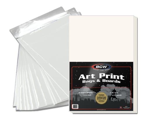 BCW 1-11X17-R-BAGBRD Bcw Premade 11X17 Art Print Bag and Board