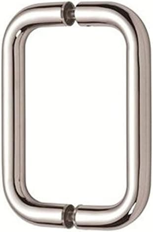 Dynasty Hardware 8" Back to Back Tubular Shower Door Pull for Frameless Shower Doors, Polished Chrome