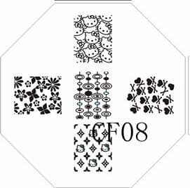 Nail Art Stamping Image Plate CF08