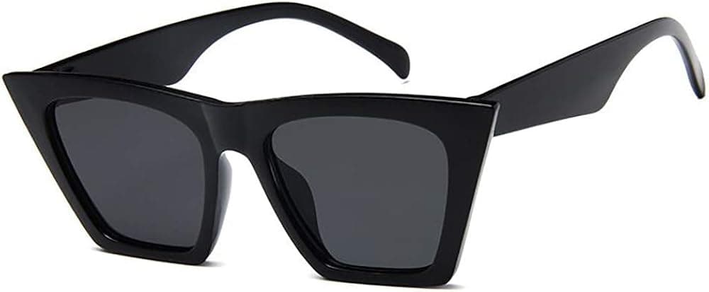 BOJOD Square Cat Eye Sunglasses For Women Fashion Vintage Trendy Cateye Sunglasses For women Black