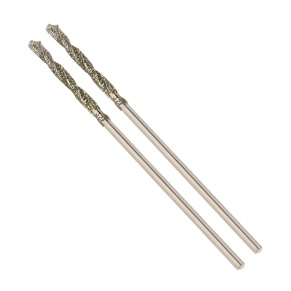 Utoolmart 1.2mm Diamond Twist Drill Bits High Speed Steel HSS for Glass Sea Shells Stone Tiles 2 Pcs