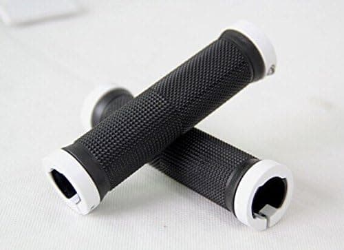 Double Lock on Locking Handle Grips for Cycle Bicycle MTB Mountain Bike BMX (white)