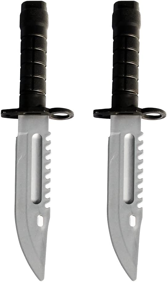Z-one Pack of 2 Plastic Dagger Not Sharp Halloween Props Safety Won't Hurt Fake Knife 9 Inch