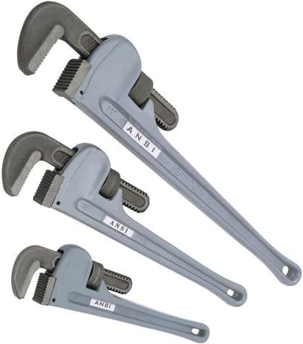 Grizzly H6263 3 pc. Aluminum Pipe Wrench Set