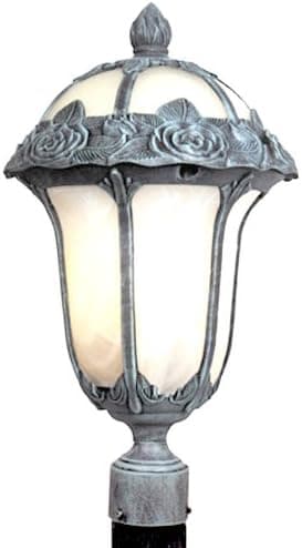 Special Lite Products Rose Garden F-3710-SW/AB Large Post Mount Light, Swedish Silver