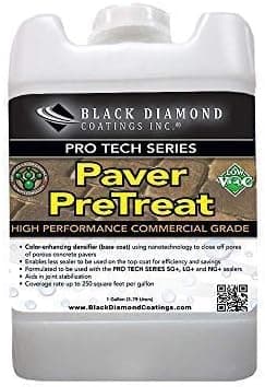 5 Gallon Paver Pretreat, Densifier/Basecoat for Paver Sealers - Commercial Grade, Water Based, Color Enhancing, Easy Application